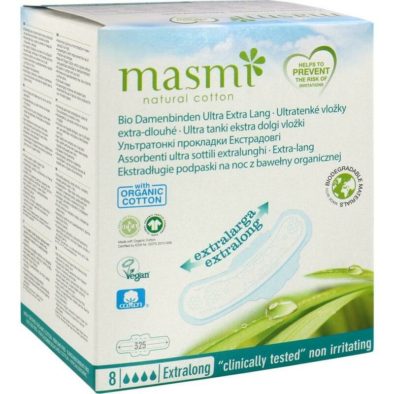 BIO DAMENBINDEN ultra extra lang Baumwolle MASMI