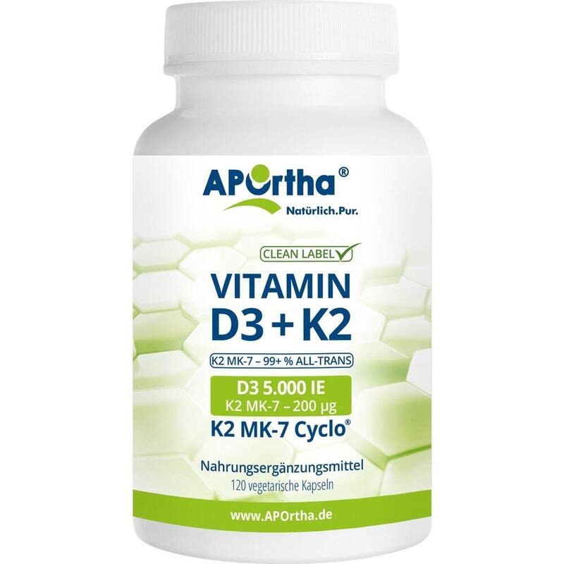 D3 5.000 I.E.+K2 MK-7 200 μg vegetarisch Kapseln