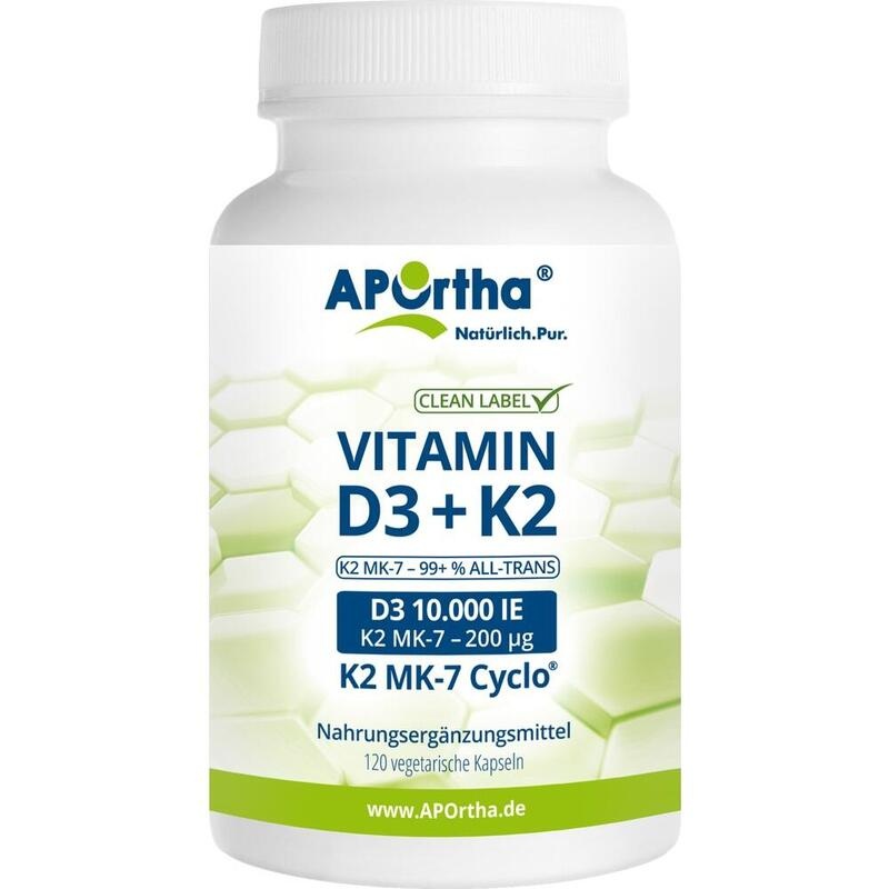 D3 10.000 I.E.+K2 MK-7 200 μg vegetarisch Kapseln