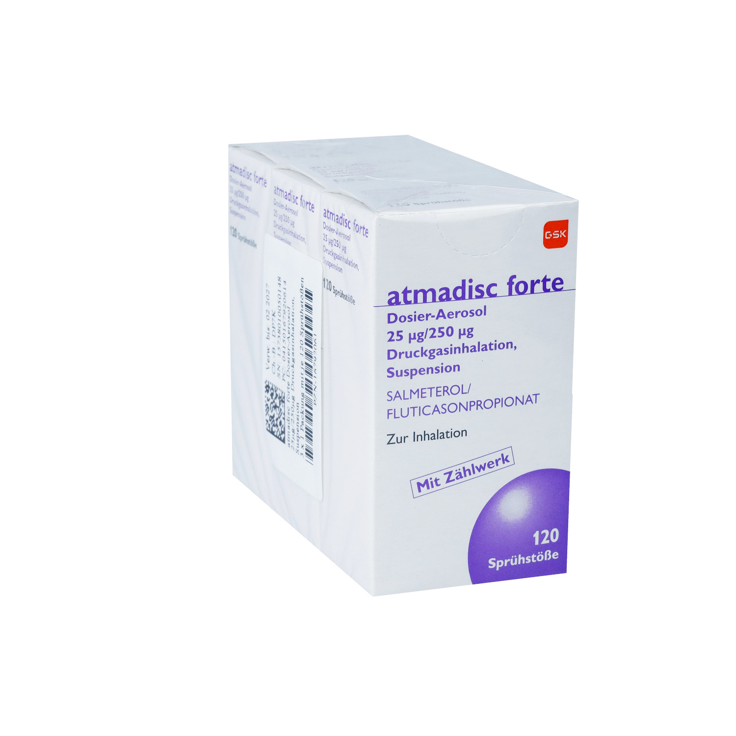 ATMADISC forte 25 μg/250 μg Dos.Aer.FCKW frei