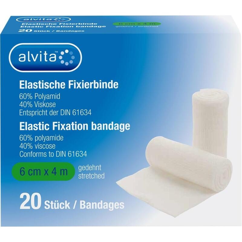 ALVITA elastische Fixierbinde 6 cmx4 m