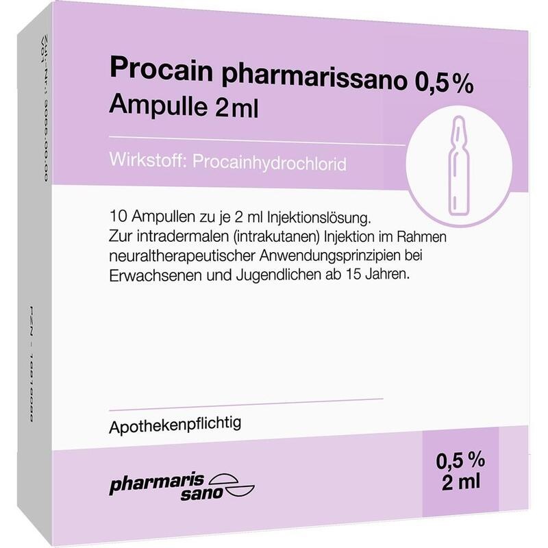 PROCAIN pharmarissano Ampulle 0,5% 2 ml Inj.-Lsg.