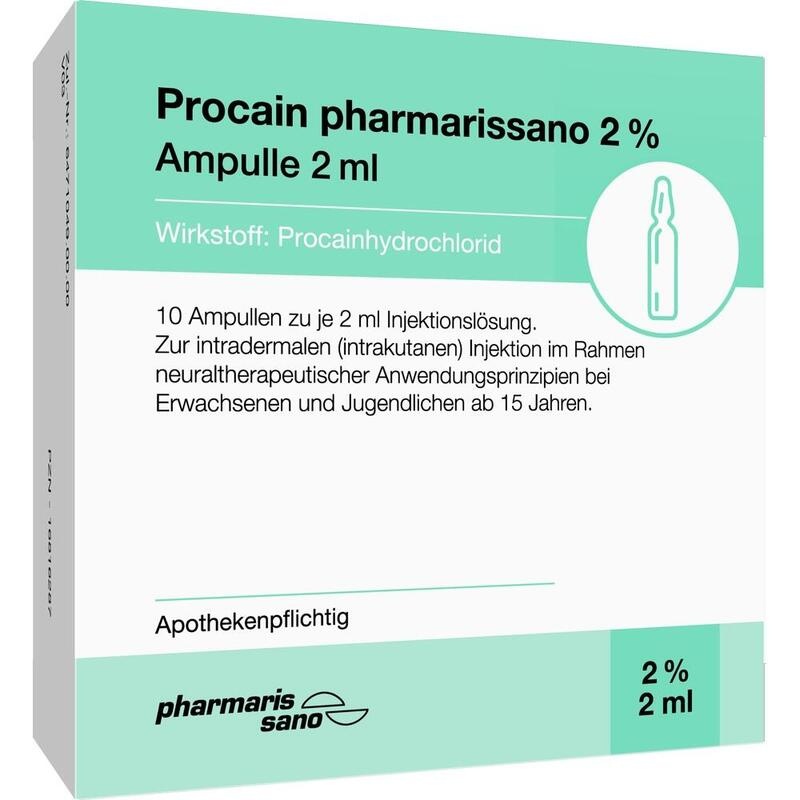 PROCAIN pharmarissano Ampulle 2% 2 ml Inj.-Lsg.