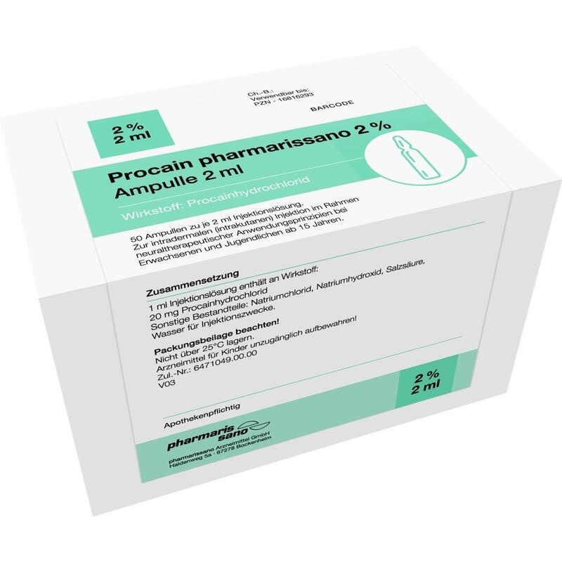 PROCAIN pharmarissano Ampulle 2% 2 ml Inj.-Lsg.