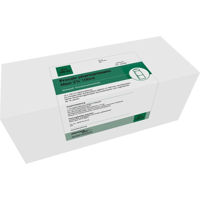 PROCAIN pharmarissano Injektionsflasche 2% 100 ml
