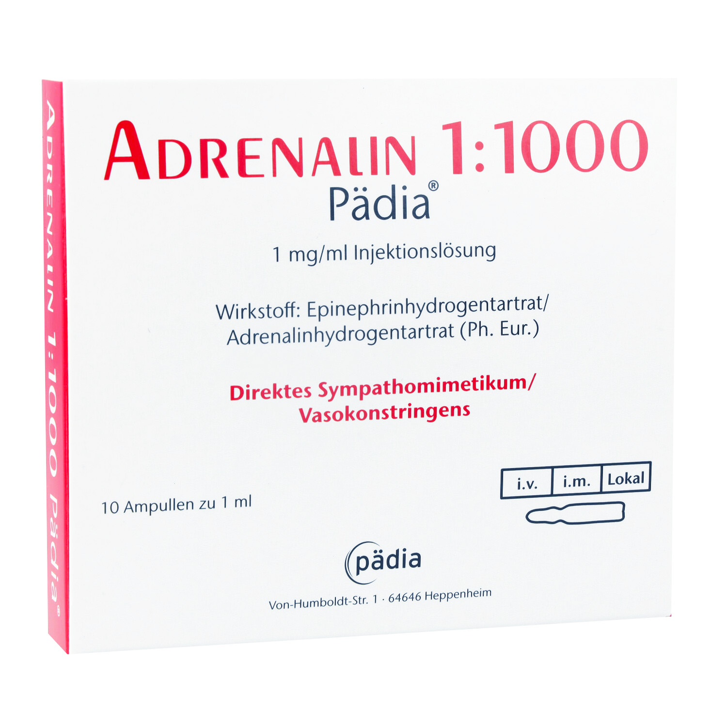 ADRENALIN 1:1.000 Pädia 1 mg/ml Injektionslsg.