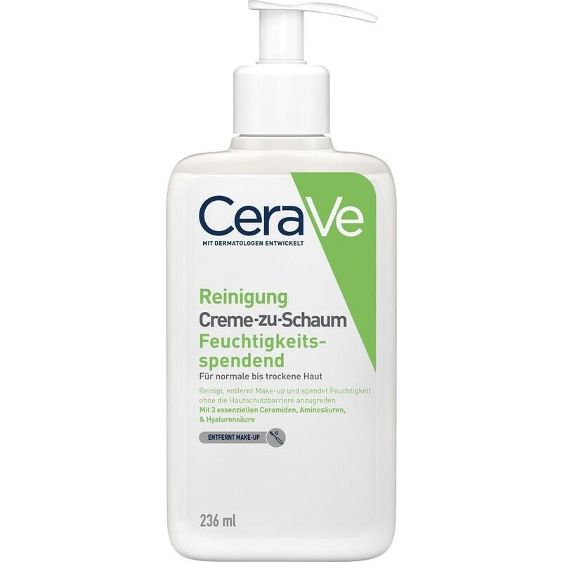 CeraVe Creme-zu-Schaum Reinigung – Für normale bis trockene Haut