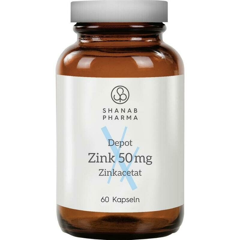 ZINK 50 mg Zinkacetat depot Kapseln Shanab