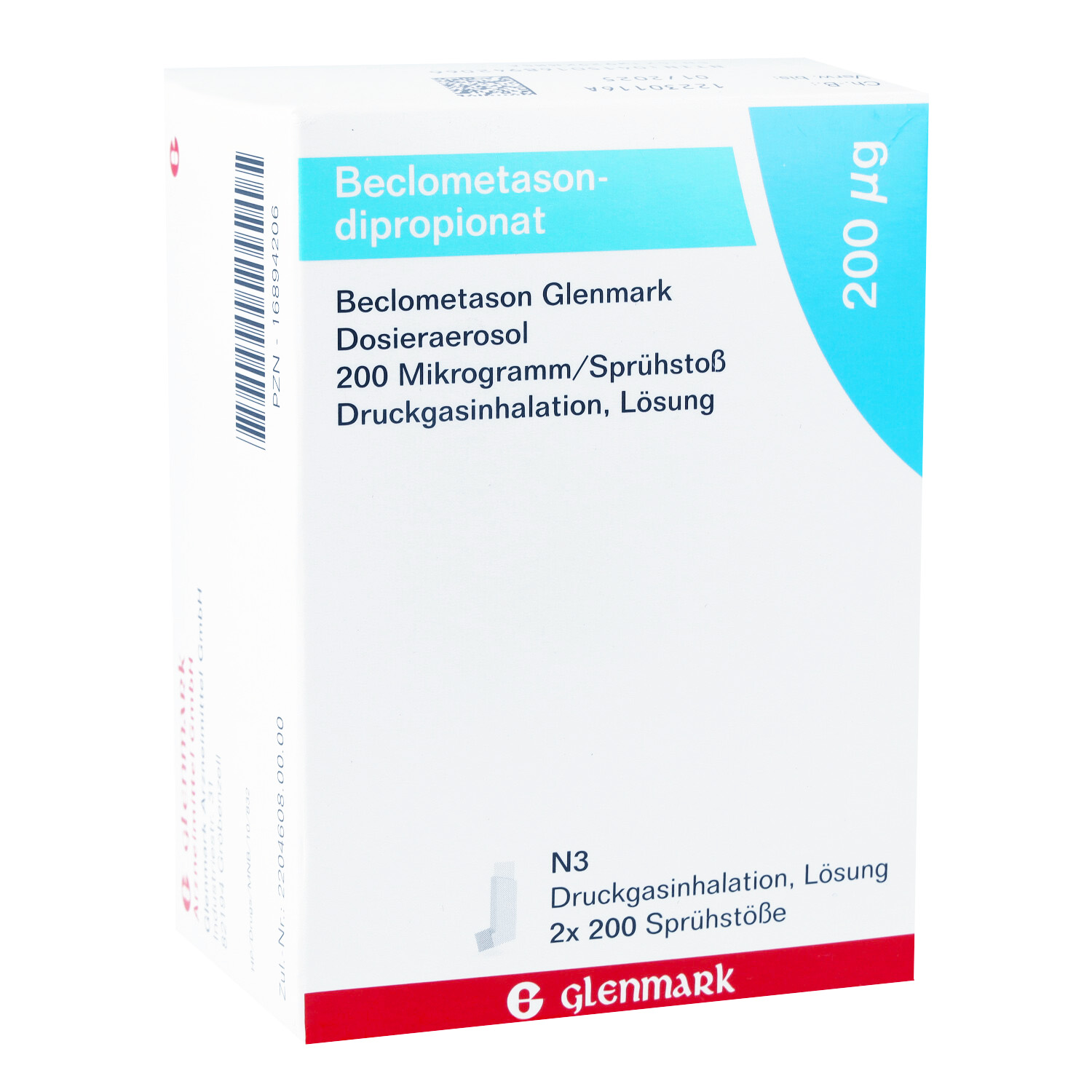 BECLOMETASON Glenmark Dosieraerosol 200 μg/Sprü.St