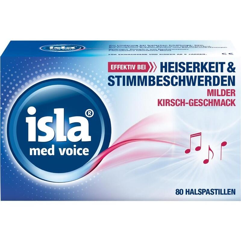isla med voice bei Heiserkeit, Stimmbeschwerden & Halskratzen