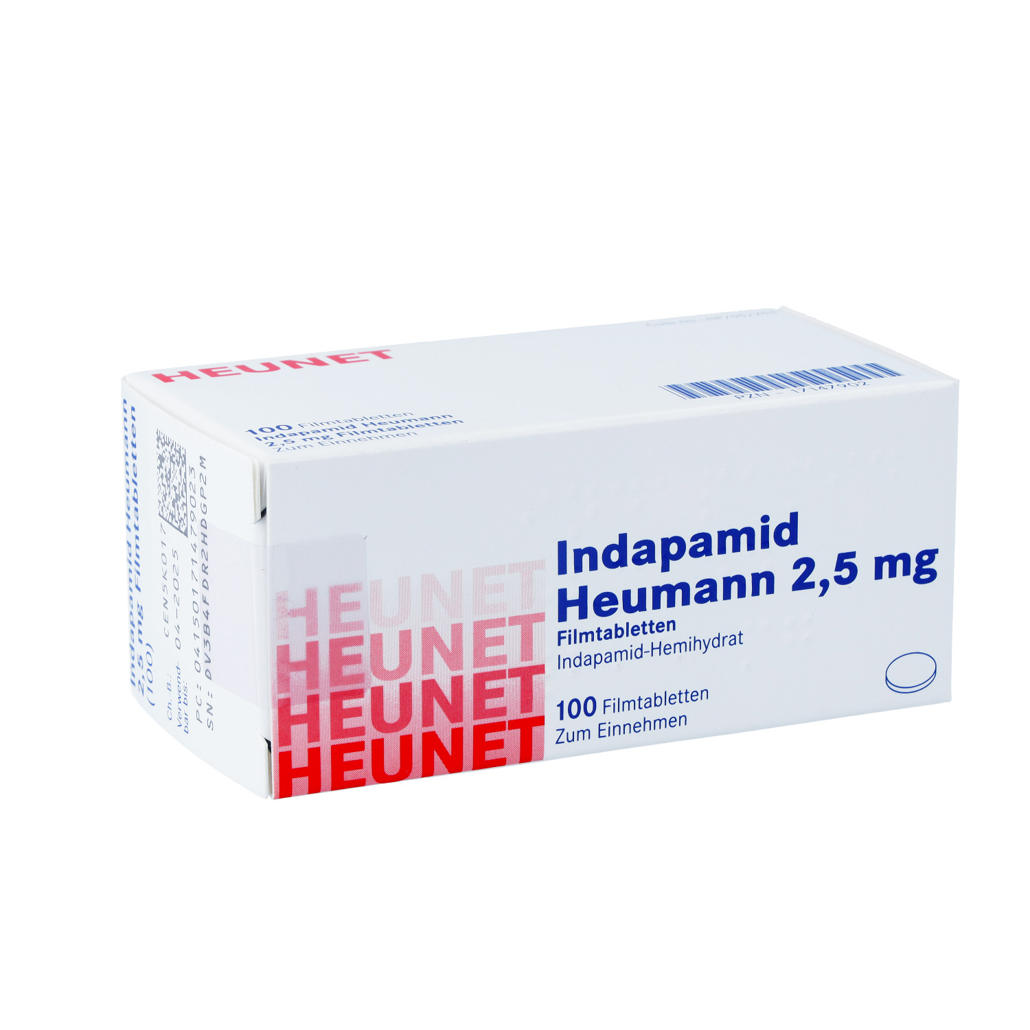 INDAPAMID Heumann 2,5 mg Filmtabletten Heunet