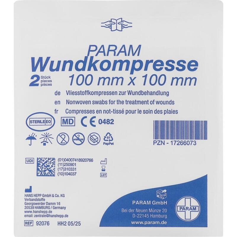 WUNDKOMPRESSE Vliesstoff steril 10x10 cm