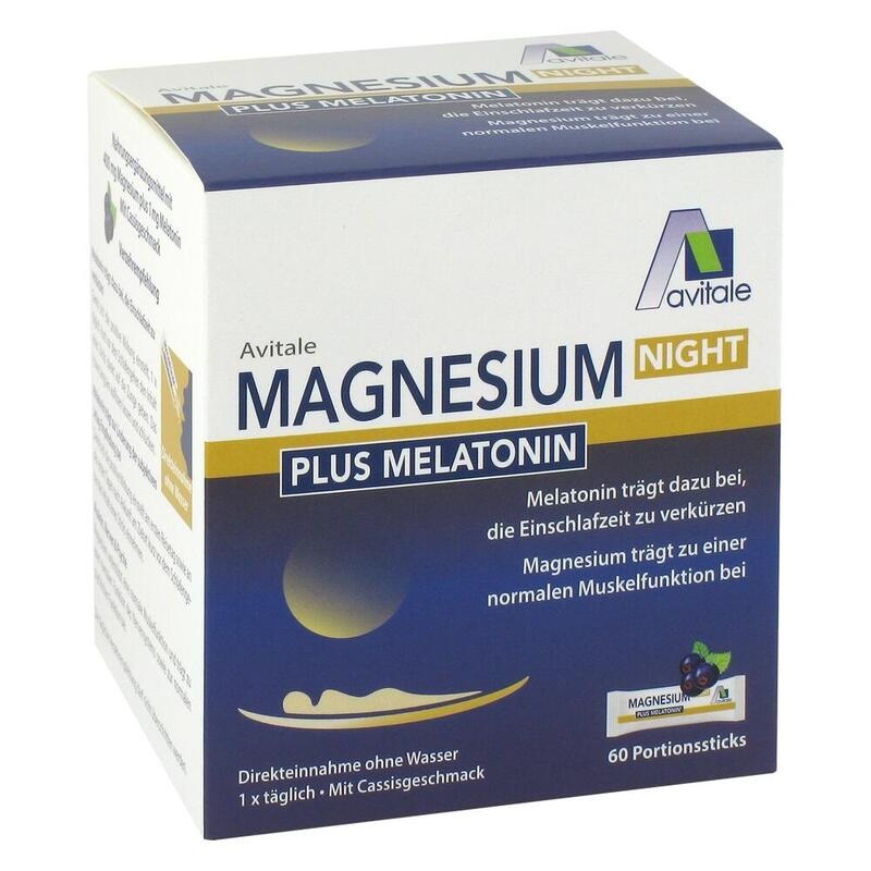 MAGNESIUM NIGHT plus 1 mg Melatonin Direktsticks