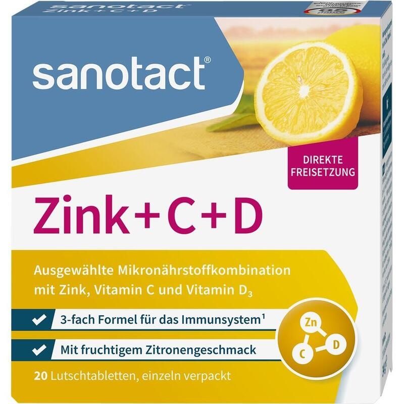 SANOTACT Zink+C+D Lutschtabletten