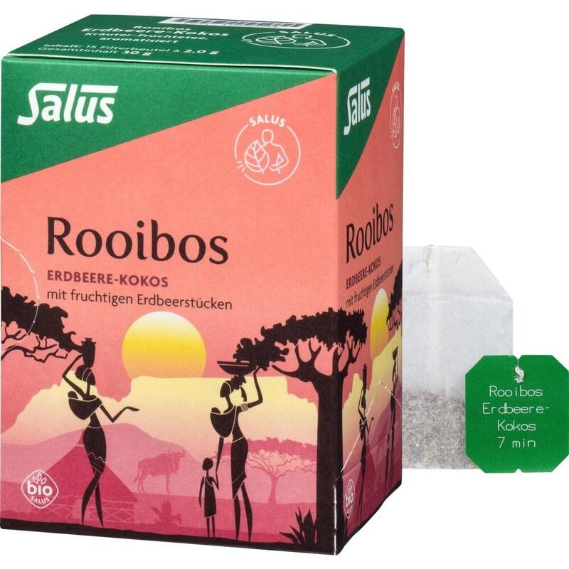 ROOIBOS TEE Erdbeere-Kokos Kräut.Frü.Tee Bio Salus