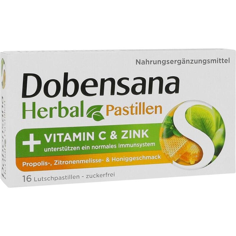 DOBENSANA Herbal Honiggeschm.Vit.C & Zink Pastil.