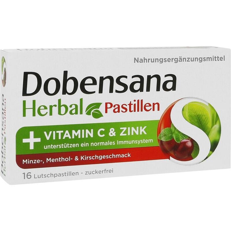 DOBENSANA Herbal Kirschgeschm.Vit.C & Zink Pastil.