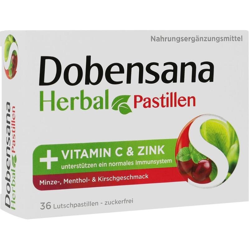 DOBENSANA Herbal Kirschgeschm.Vit.C & Zink Pastil.