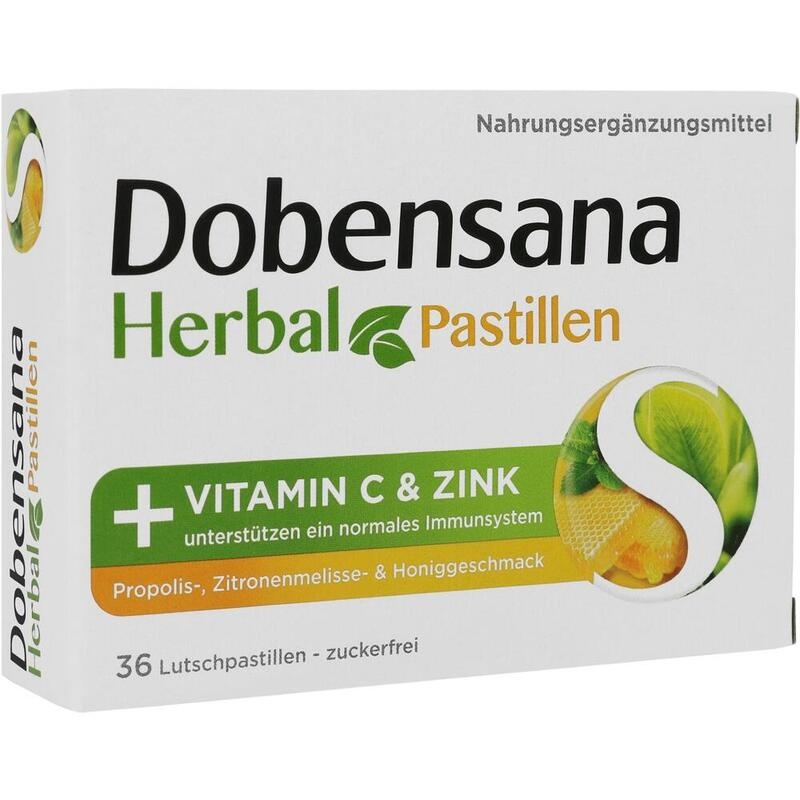 DOBENSANA Herbal Honiggeschm.Vit.C & Zink Pastil.