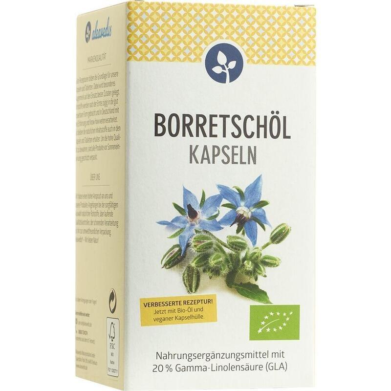 BORRETSCHÖL 500 mg Kapseln Bio vegan