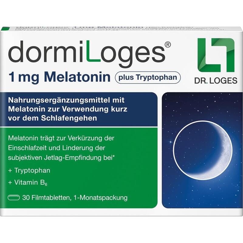 DORMILOGES 1 mg Melatonin plus Tryptophan Filmtab.