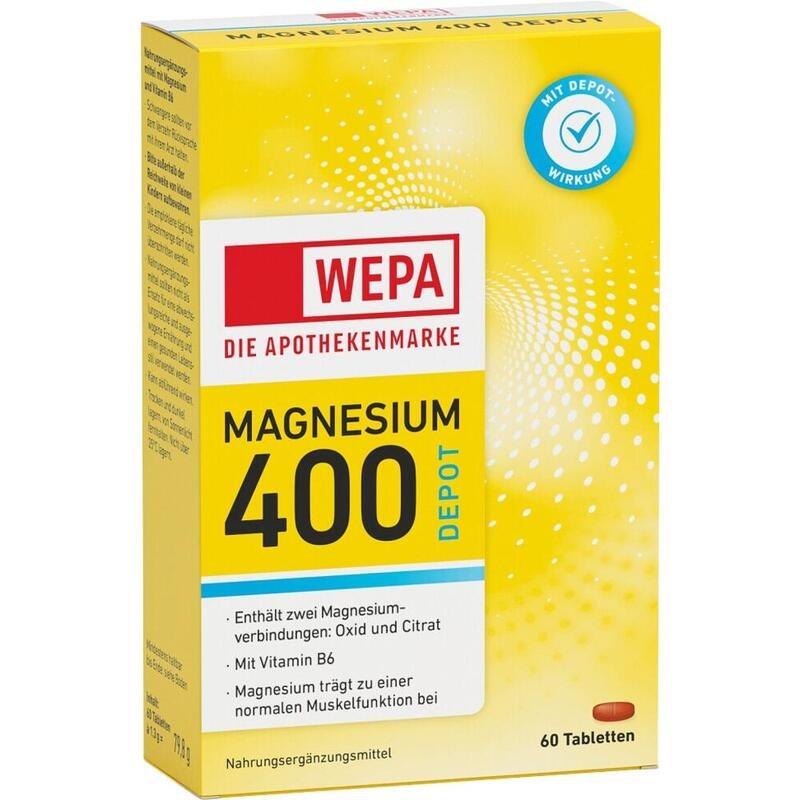 WEPA Magnesium 400 DEPOT+B6 Tabletten