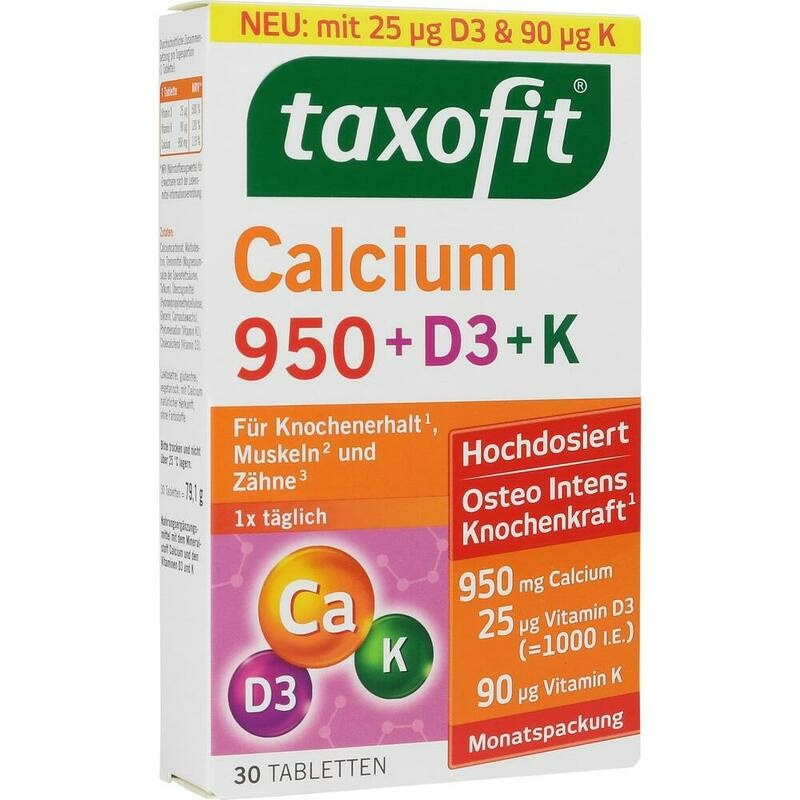 TAXOFIT Calcium 950+D3+K Tabletten