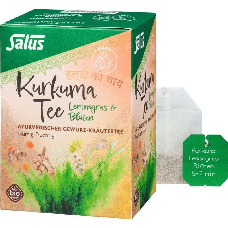 KURKUMA TEE Lemongras & Blüten Bio Salus Fbtl.