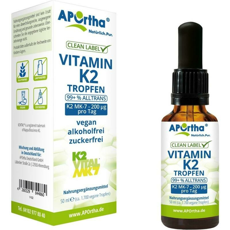 VITAMIN K2 MK7 Tropfen K2VITAL 200 μg