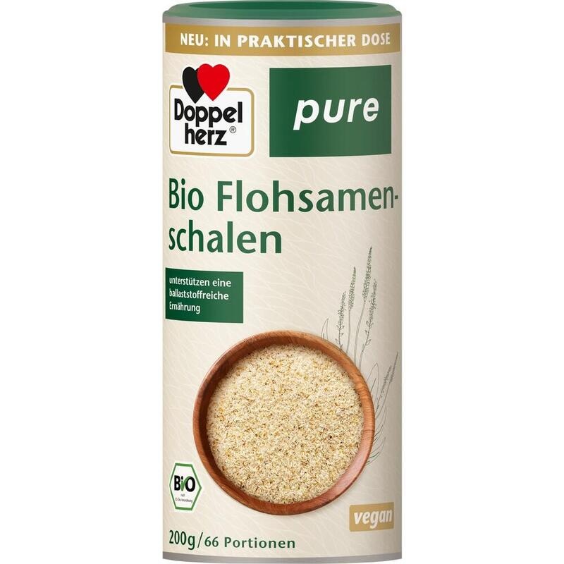 DOPPELHERZ Bio Flohsamenschalen pure Pulver
