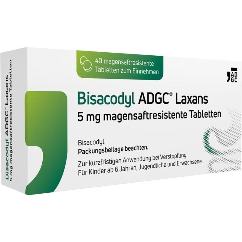 BISACODYL ADGC Laxans 5 mg magensaftres.Tabletten