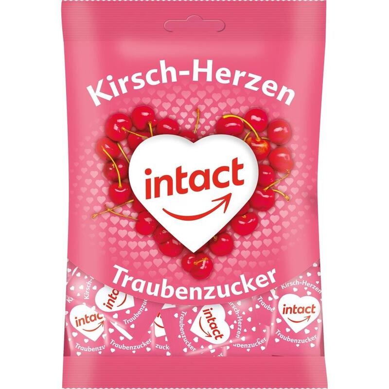 INTACT Traubenzucker Beutel Herzen