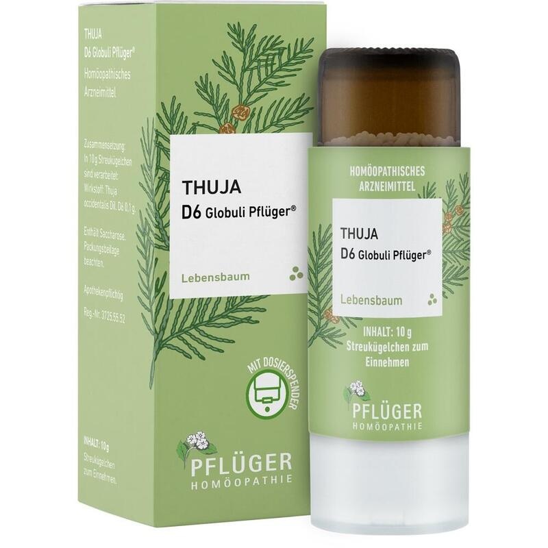 THUJA D 6 Globuli Pflüger Globulispender