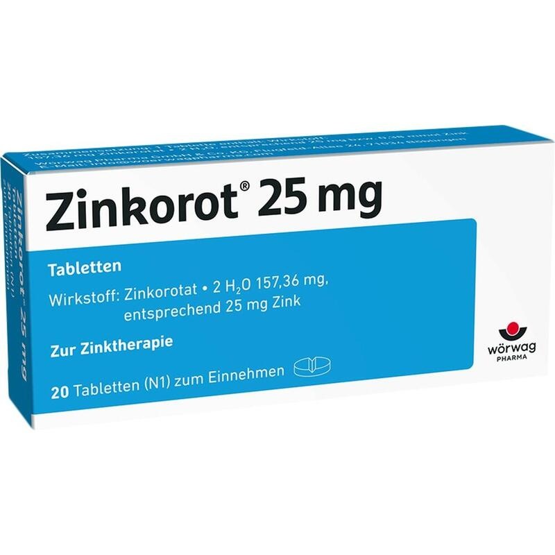 Zinkorot 25 mg Tabletten – Bei Zinkmangel, hochdosiert & gut verträglich