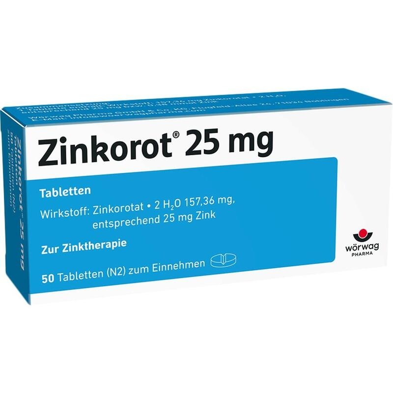 Zinkorot 25 mg Tabletten – Bei Zinkmangel, hochdosiert & gut verträglich