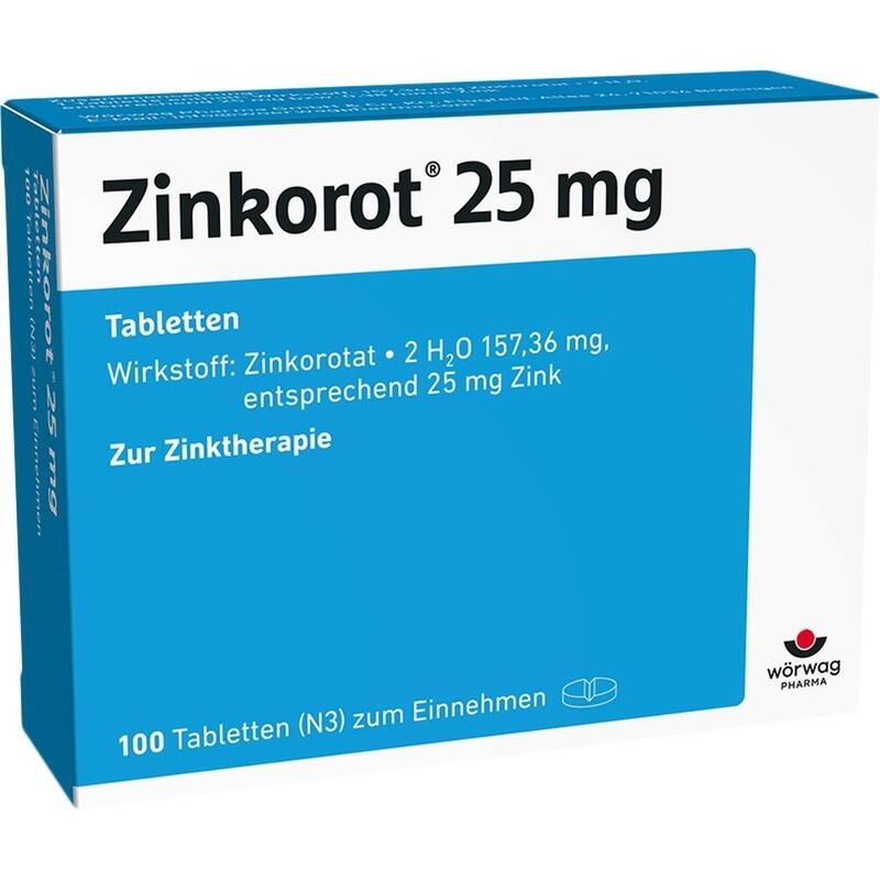Zinkorot 25 mg Tabletten – Bei Zinkmangel, hochdosiert & gut verträglich