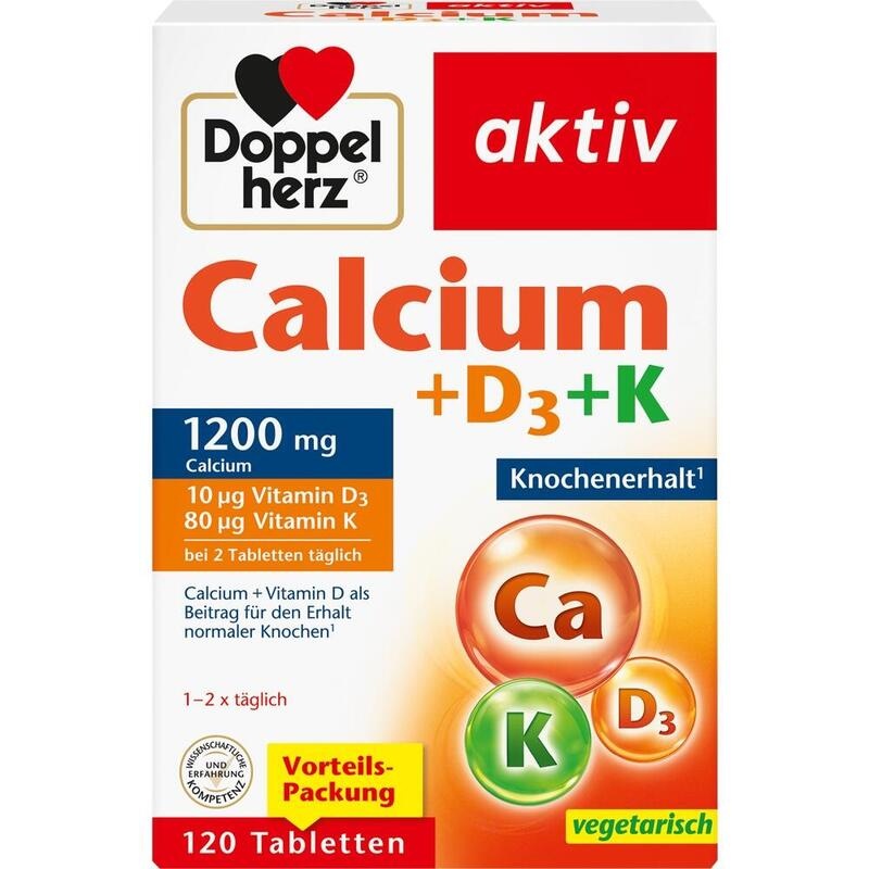 DOPPELHERZ Calcium+D3+K Tabletten