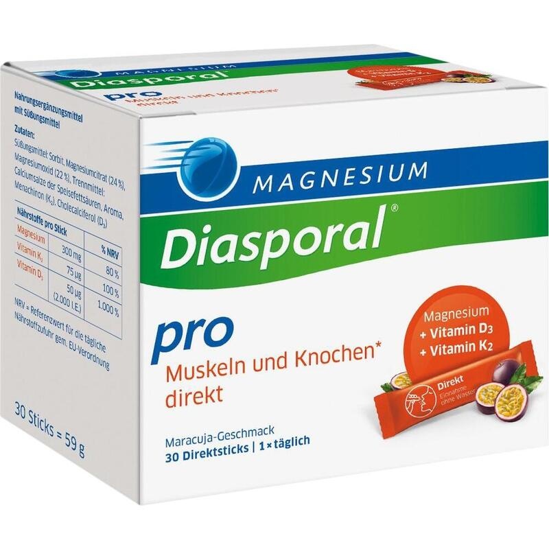 MAGNESIUM DIASPORAL pro+D3+K2 Musk.+Knochen direkt