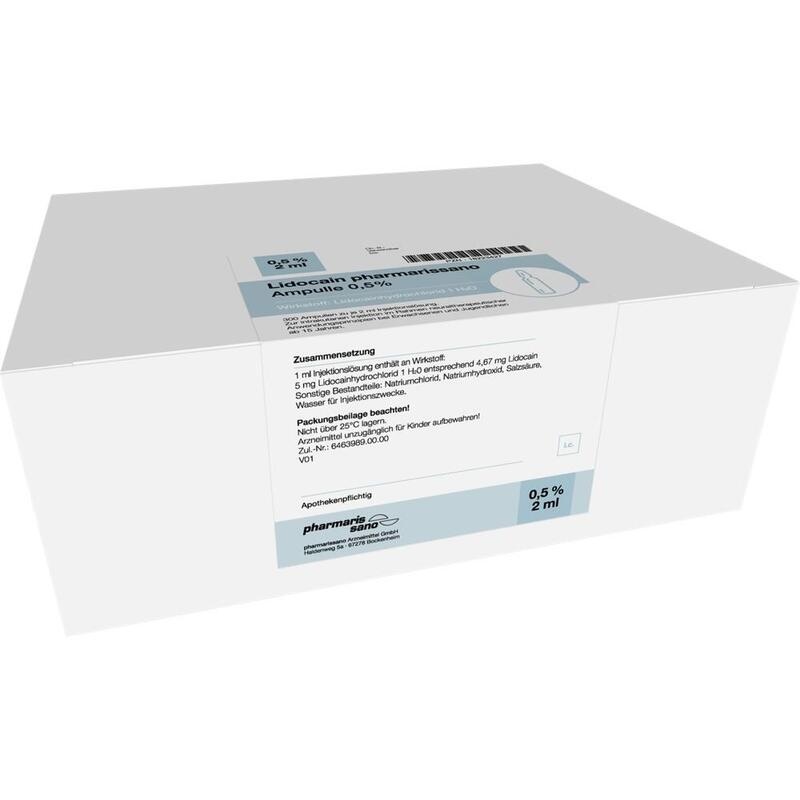 LIDOCAIN pharmarissano Ampulle 0,5% 2 ml Inj.-Lsg.