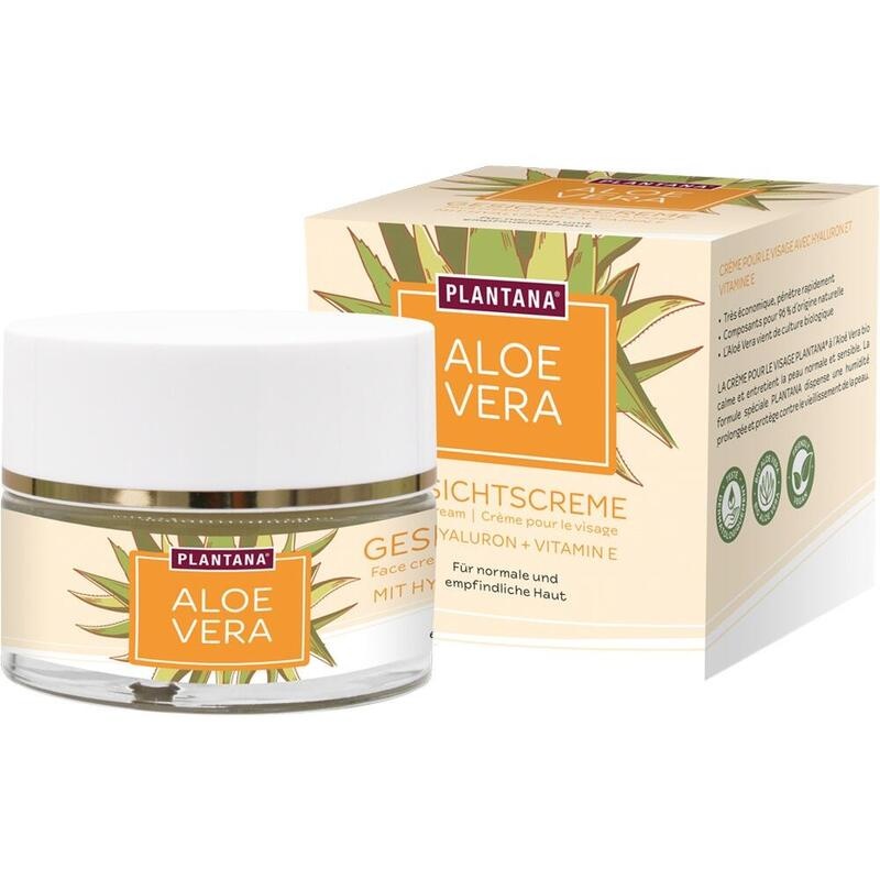 PLANTANA Aloe Vera Gesichtscreme Hyaluron & Vit.-E