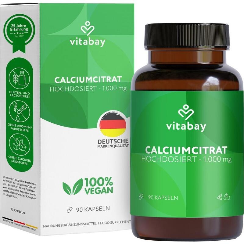 CALCIUMCITRAT 1000 mg Kalzium hochdosiert Kapseln