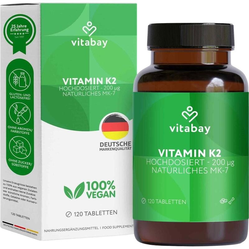 VITAMIN K2 200 μg MK-7 vegan hochdosiert Tabletten