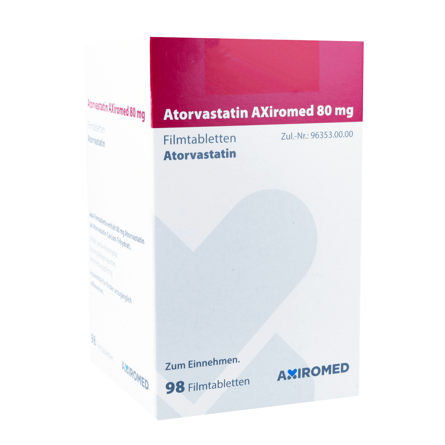 ATORVASTATIN AXiromed 80 mg Filmtabletten Dose