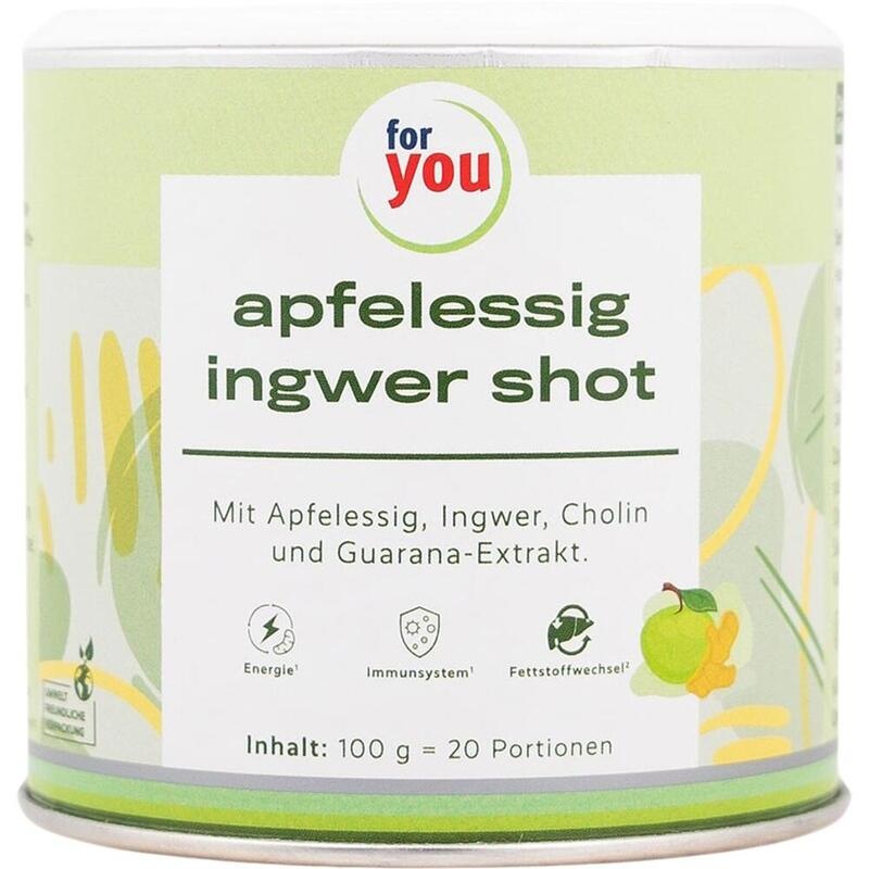 FOR YOU apfelessig ingwer shot Pulver