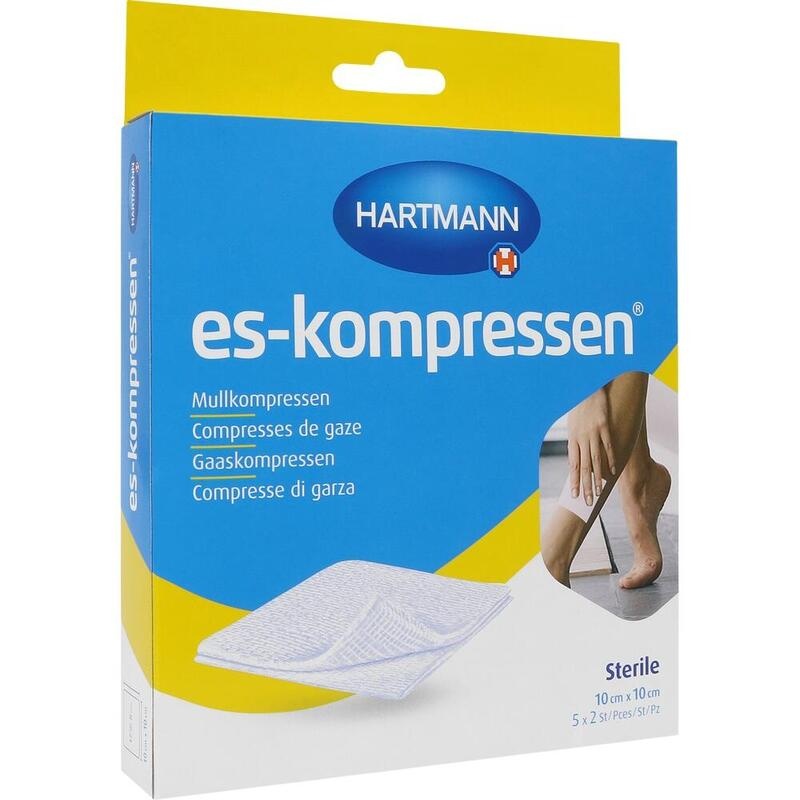 ES-KOMPRESSEN steril 10x10 cm 8fach
