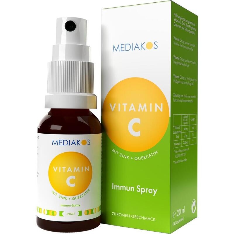 VITAMIN C+ZINK+Quercetin Mediakos Immun Spray