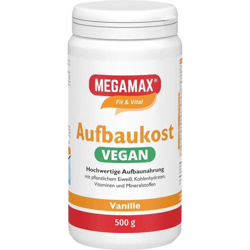 AUFBAUKOST vegan Vanille Megamax Pulver