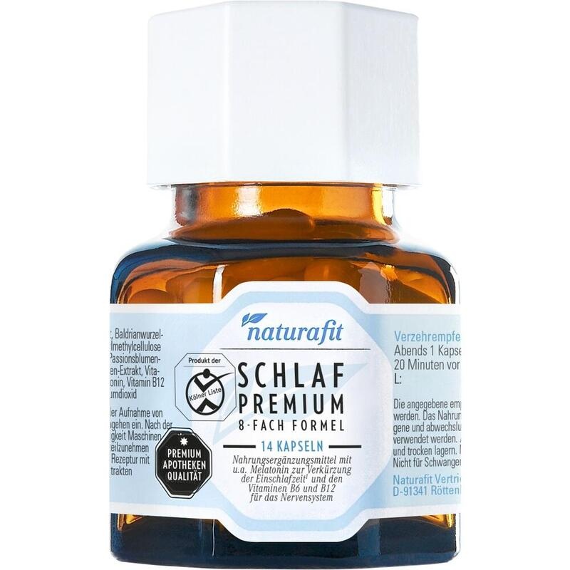 NATURAFIT Schlaf Premium 8-fach Formel Kapseln