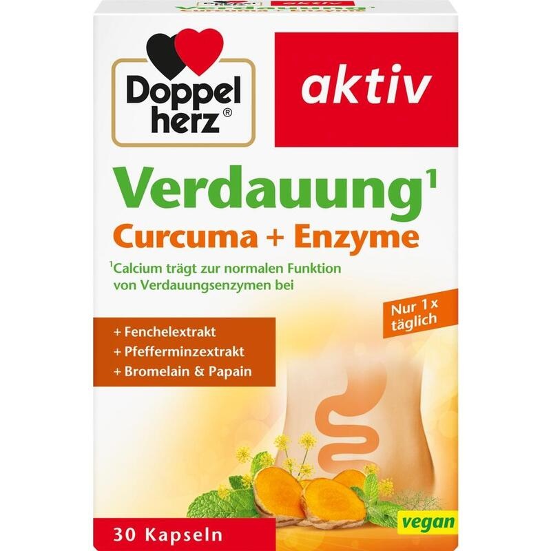 DOPPELHERZ Verdauung Curcuma+Enzyme Kapseln