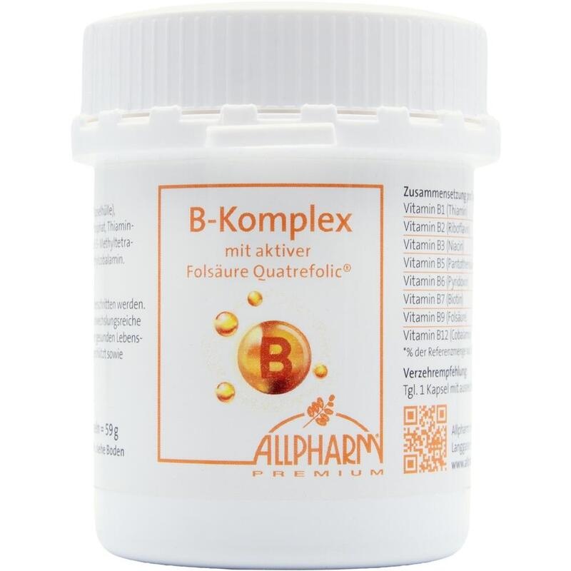 VITAMIN B KOMPLEX m.aktiver Folsäure Kaps.Allpharm